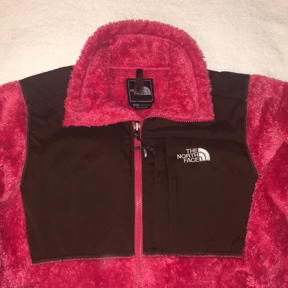 North Face Pink Fuzzy Jacket - Picture 1 of 4